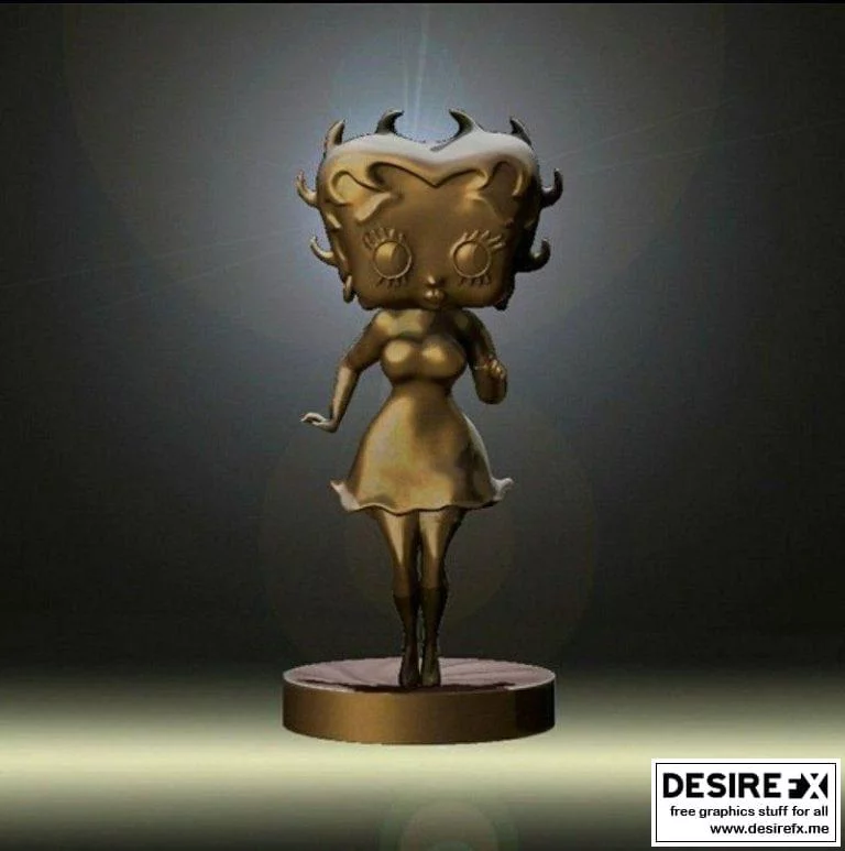动漫游戏《Betty Boop》中的经典角色3D打印模型|Betty Boop