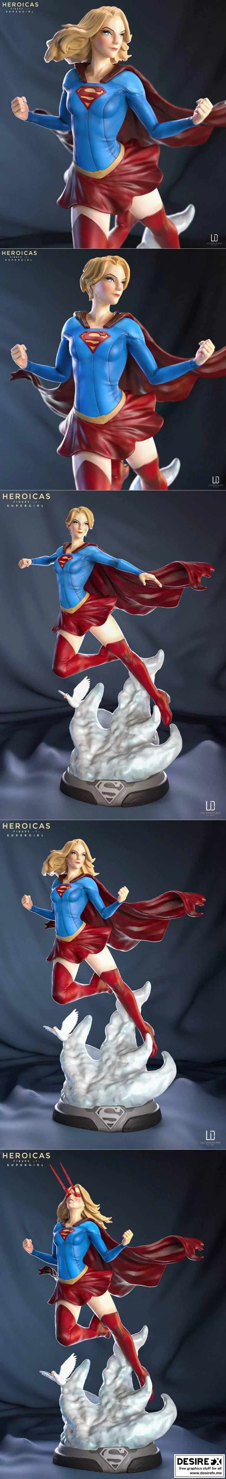 英雄出击 – 《超女》3D打印模型|Heroicas – Figure 1 – Supergirl