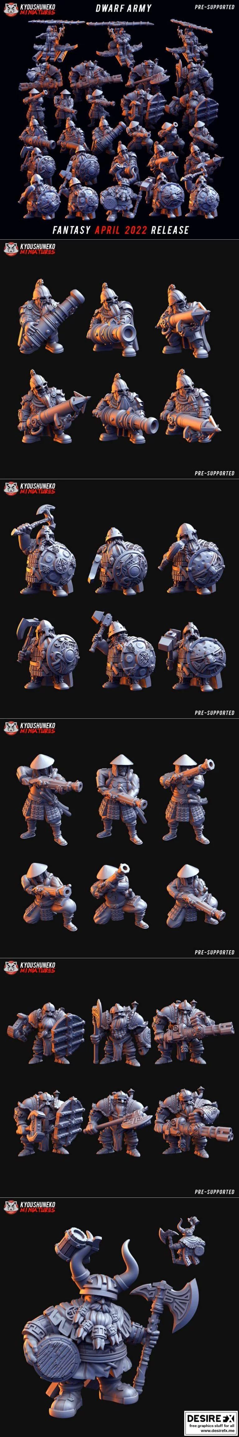 Kyoushuneko迷你模型——幻想世界April 2022角色3D打印版|Kyoushuneko Miniatures – Fantasy April 2022