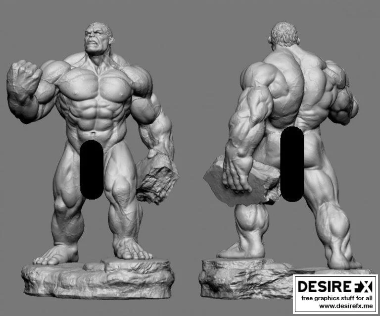 Hulk 3D打印模型集：动漫游戏角色立体成型作品|Hulk NSFW