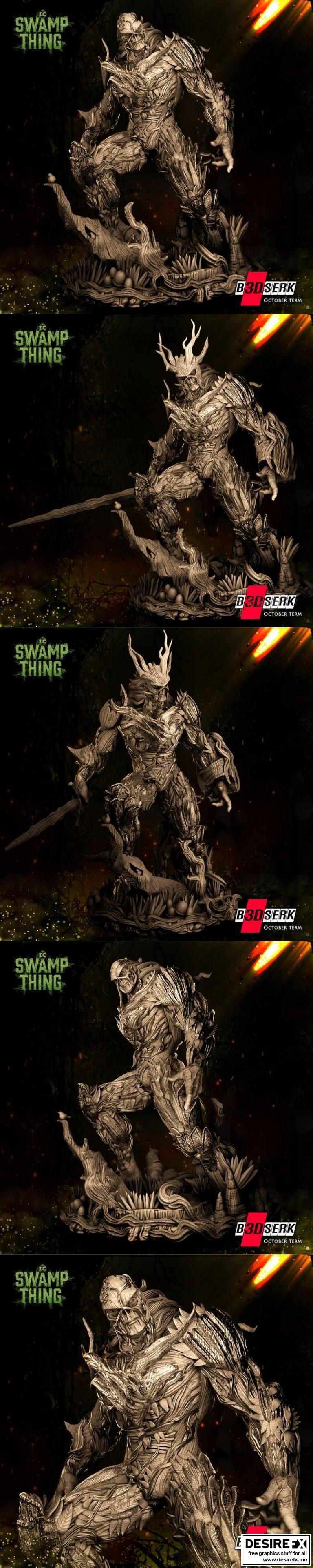 B3dserk – 水泽之灵 3D打印模型|B3dserk – The Swamp Thing Statue
