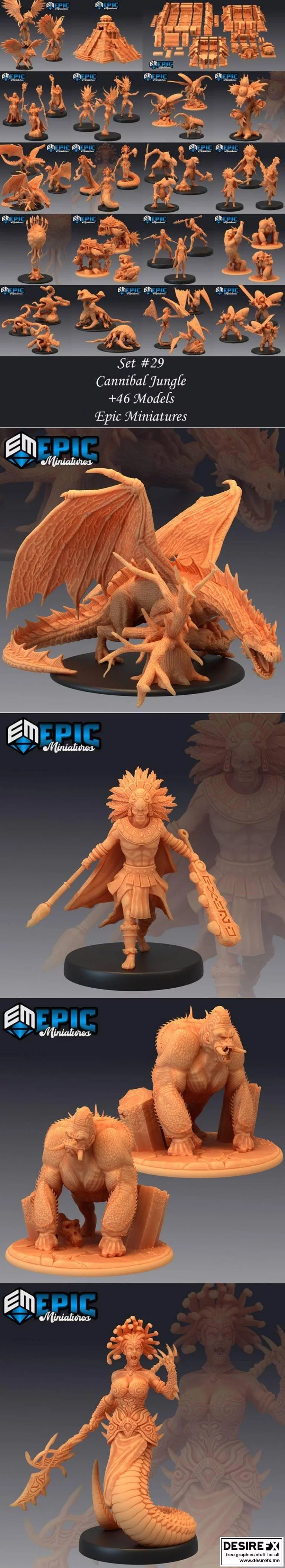 史诗迷你系列 - 狂野丛林食人族|Epic Minis – Cannibal Jungle