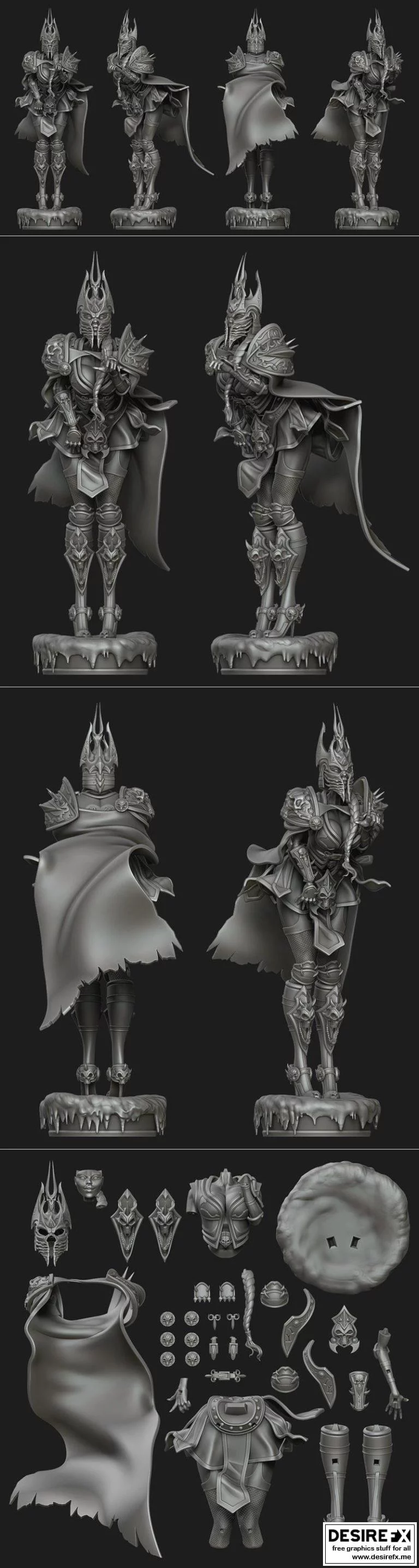 莉莉丝女孩 3D打印模型|Lich Girl