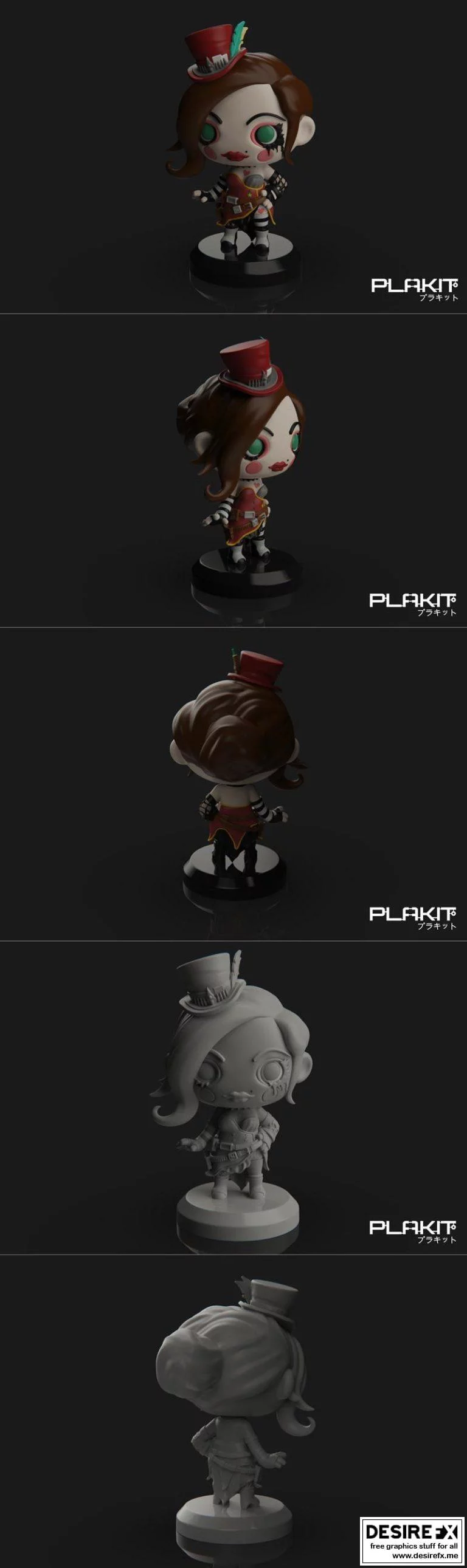 PlaKit边境之地马克斯西3D打印模型|PlaKit Borderlands Mad Moxxi