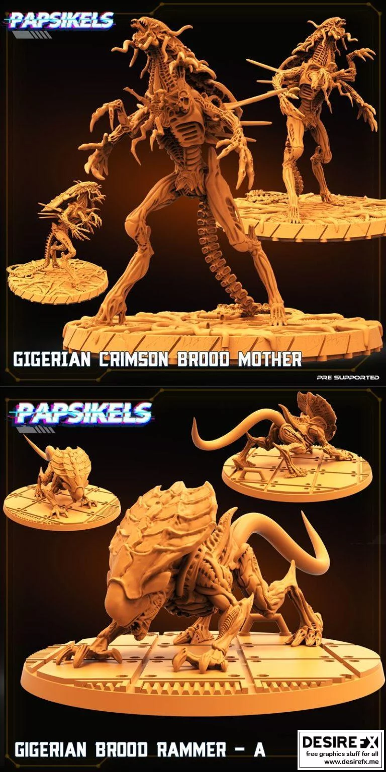 外星人帕皮凯尔斯3D打印模型|Aliens Papsikels solo models