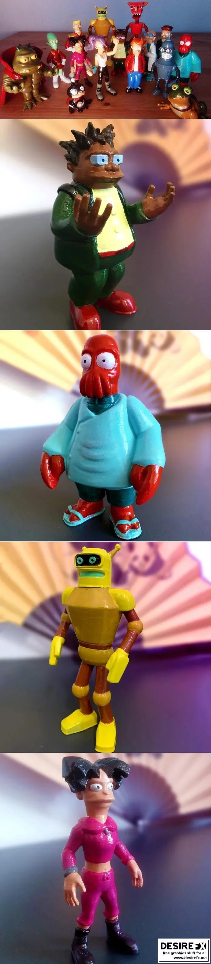Futurama 3D打印模型集：机器人与未来世界的立体呈现|Futurama collection