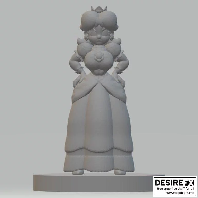 公主黛西3D打印模型|Busty Princess Daisy