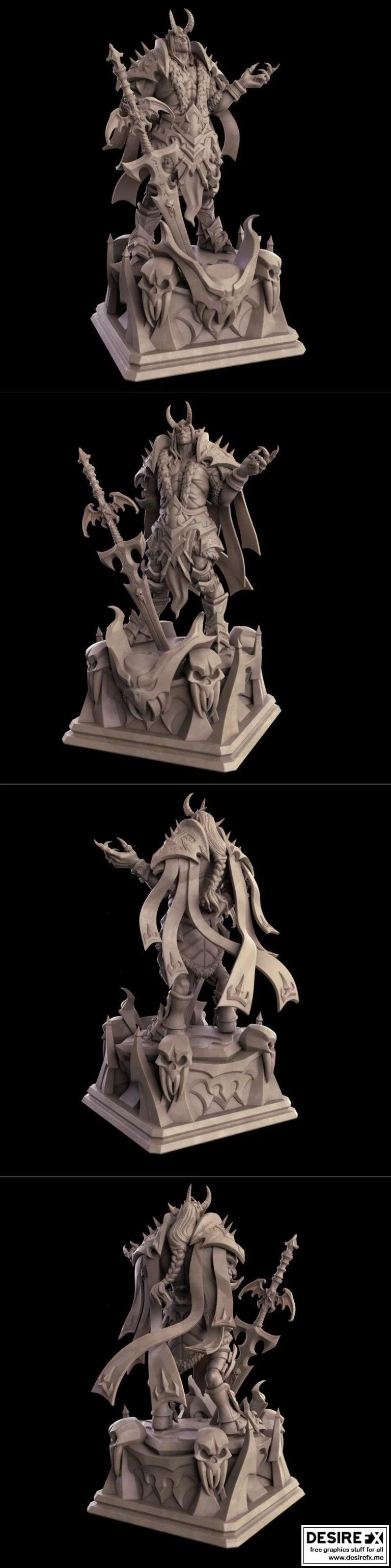 暗影之王：登瑞斯里乌斯3D打印模型|Sire Denathrius