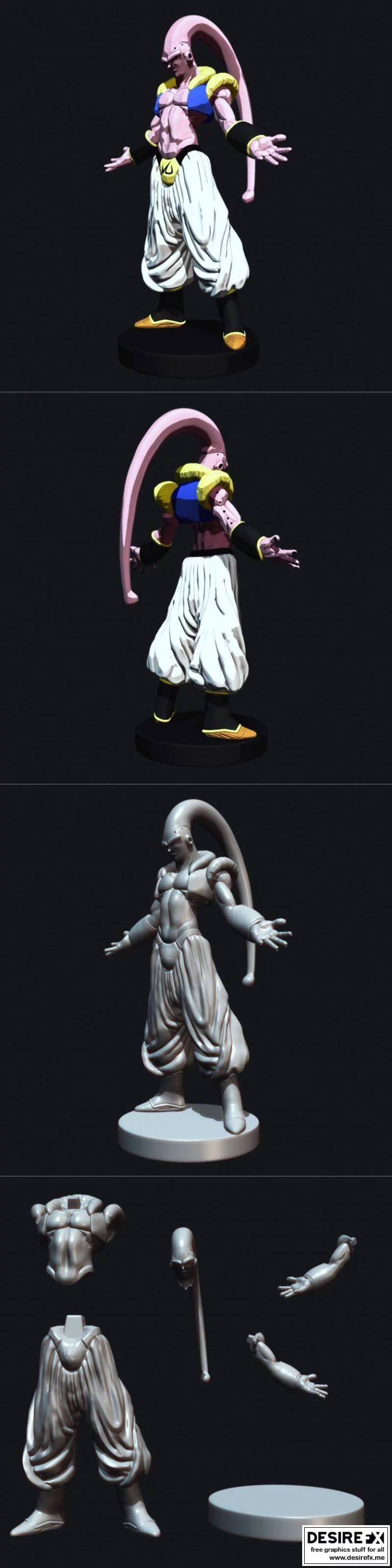 龙珠超：布欧·葛里高斯 3D打印模型|Majin Buu Gotenks DBZ