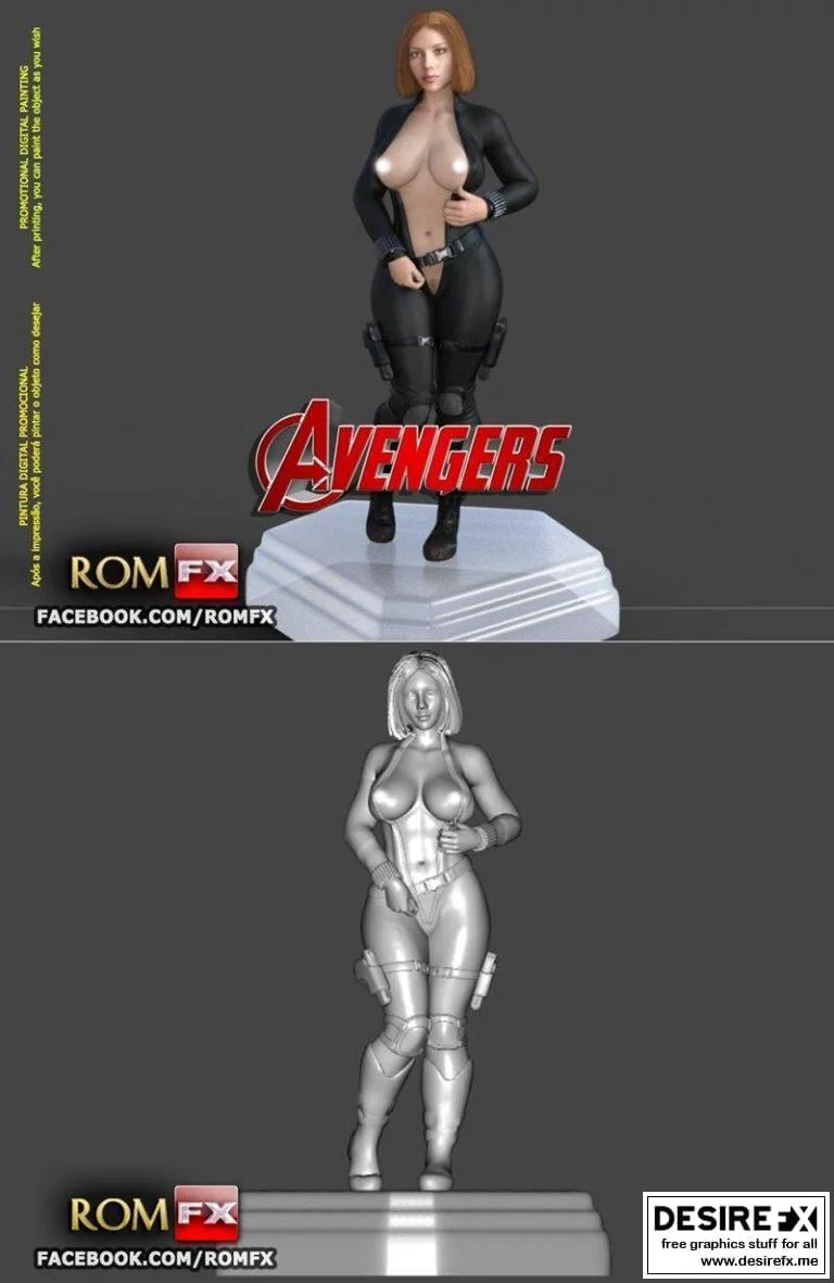 黑寡妇3D打印模型|Black Widow Sexy