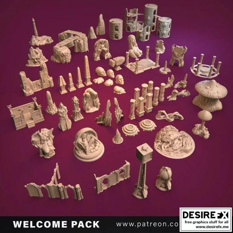 3DHexes - 动漫游戏角色模型集|3DHexes – Welcome Package
