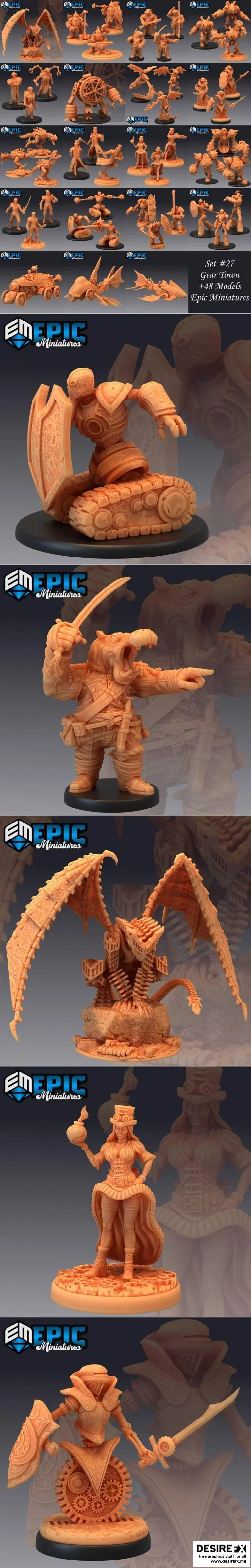 Gear Town 3D打印模型集|Epic Minis – Gear Town