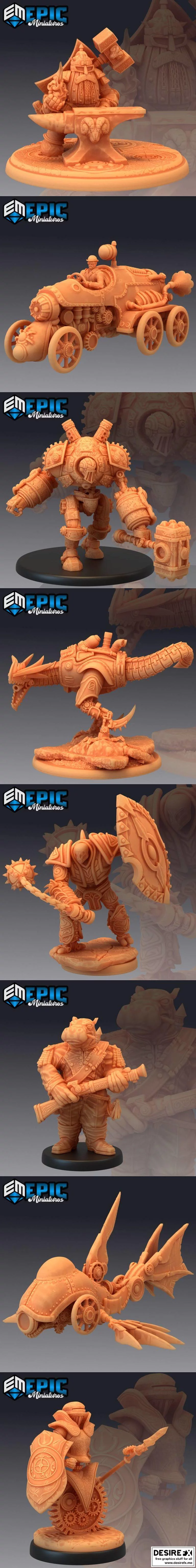 Gear Town 3D打印模型集|Epic Minis – Gear Town