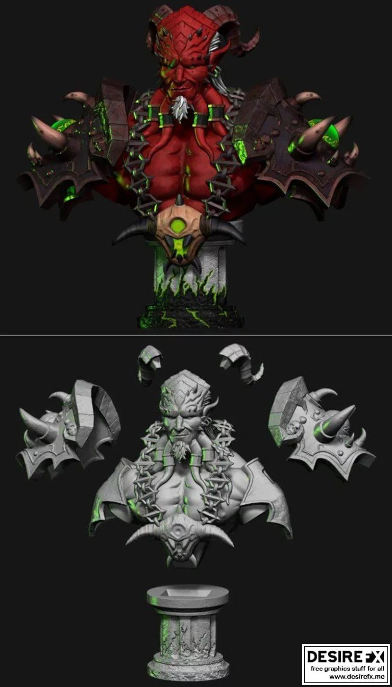 Kil’jaeden 3D打印模型：亵渎之王|Kil’jaeden The Deceiver Bust