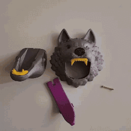 狼族挂饰 3D打印模型|Wolf Coat Rack