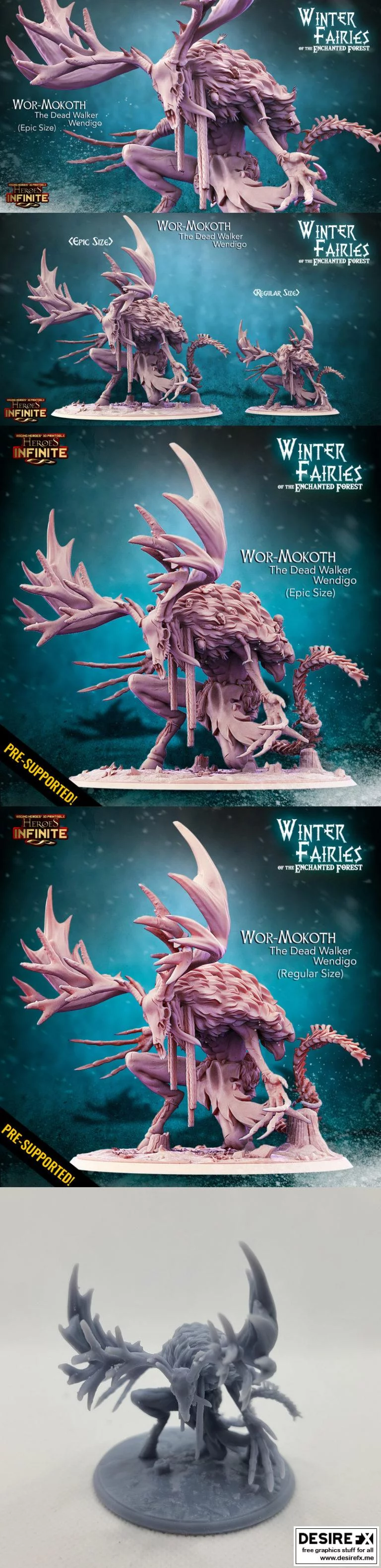 死行者沃尔莫克 3D打印模型|Wor-Mokoth the Dead Walker Wendigo