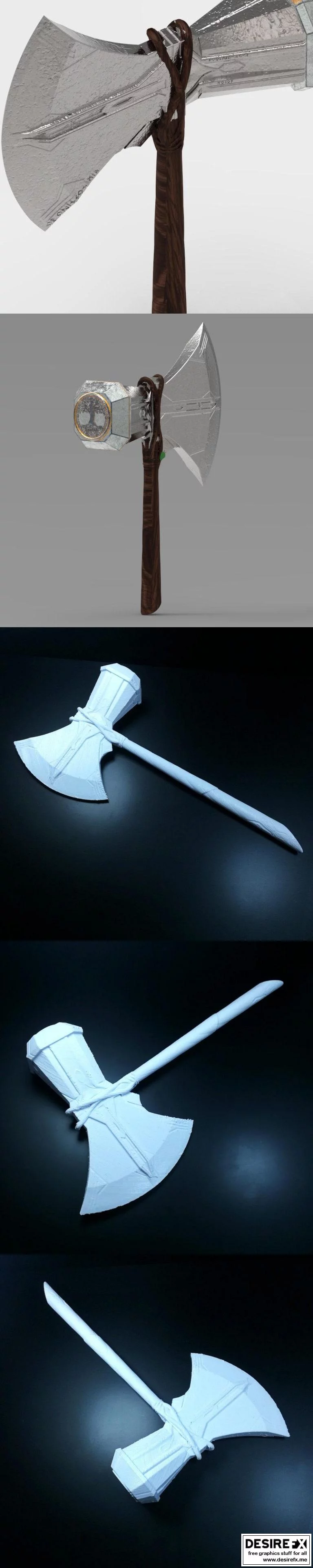 无限战争泰坦之斧3D打印模型|Thor Stormbreaker Axe from Infinity War