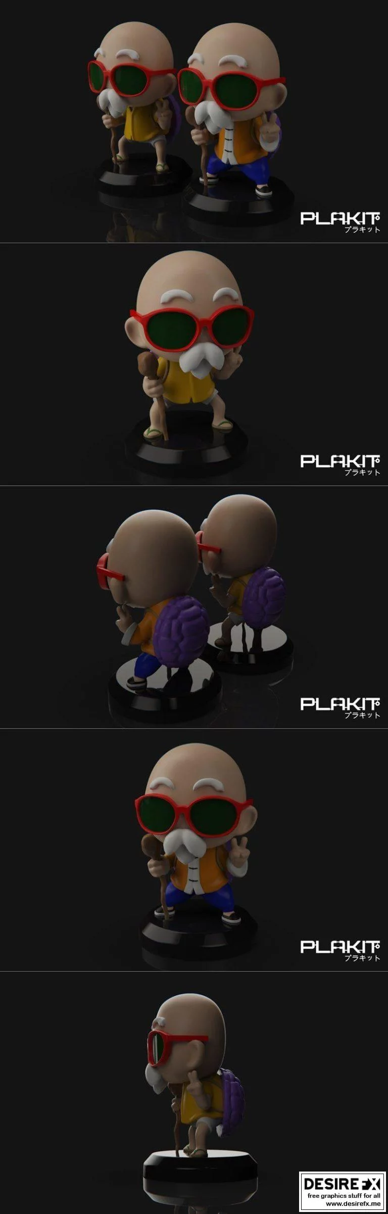 PlaKit DBZ MASTER ROSHI 3D打印模型|PlaKit DBZ MASTER ROSHI