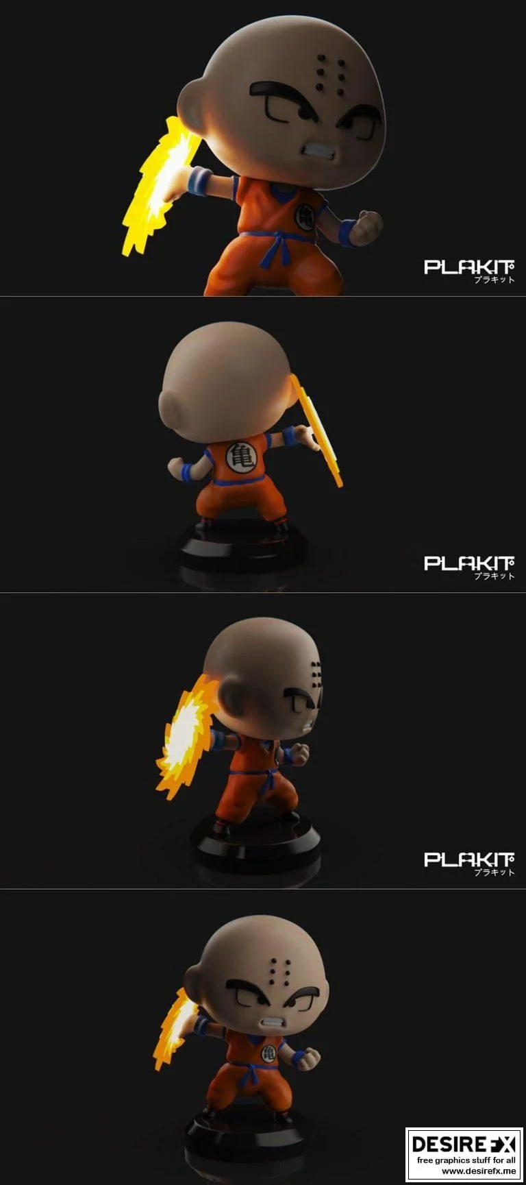 PlaKit DBZ 蓝蓝之魂 3D打印模型|PlaKit DBZ KRILLIN