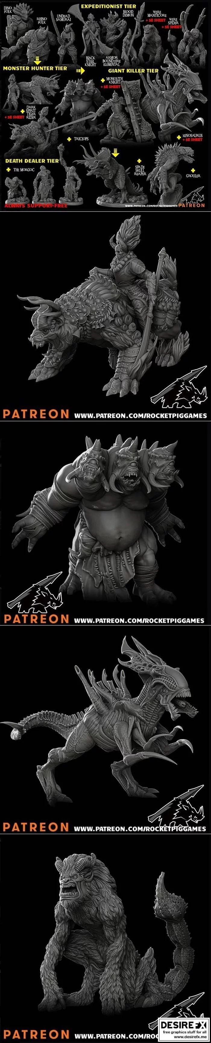 Rocket Pig Games 2021 3D打印模型集|Rocket Pig Games June 2021