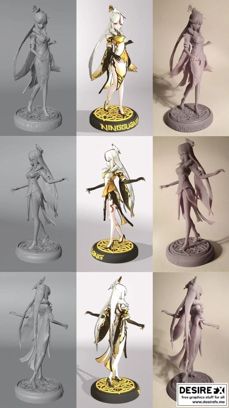 原神-璃月-钟离 3D打印模型|Ningguang Genshin Impact