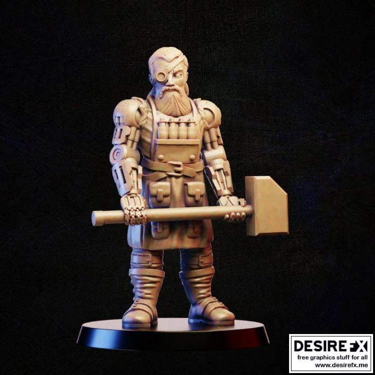 蒸汽朋克锻造师：机械之心3D打印模型|Steampunk smith