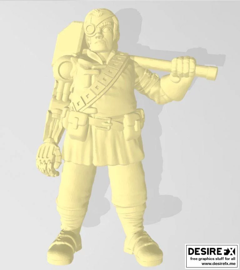 蒸汽朋克锤工模型|Steampunk hammerer