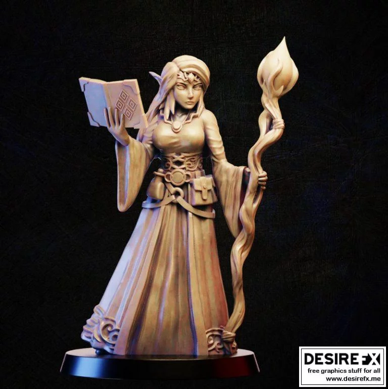 精灵法师3D打印模型|Elf mage
