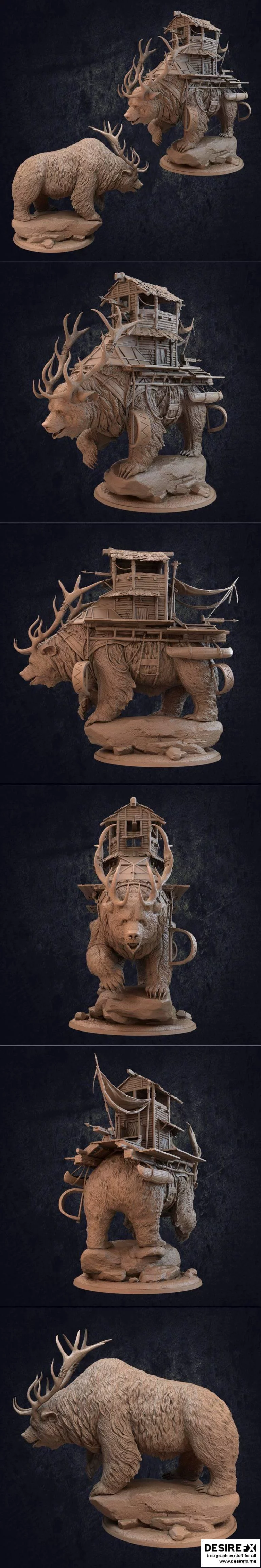 乌萨利奥思巨熊3D打印模型|Ursalioth Giant Bear