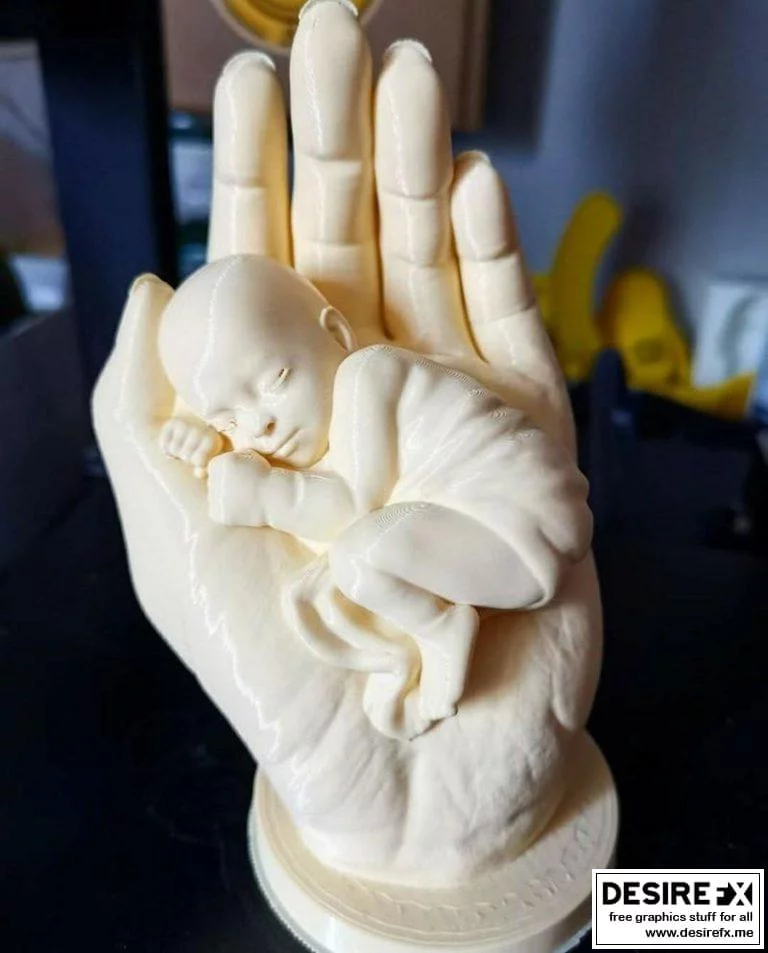 曼陀罗之梦：3D打印少女角色模型|Mano y bebe