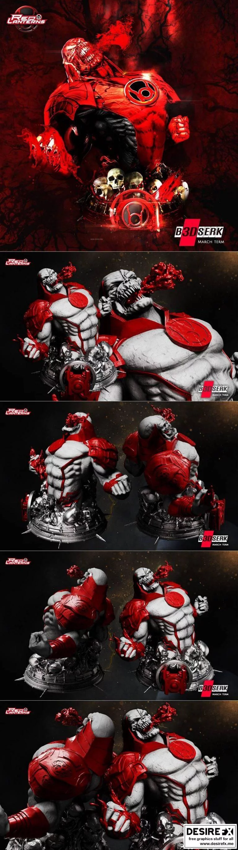 B3dserk – 致命之王阿特罗波斯 3D打印模型|﻿B3dserk – Atrocitus Bust