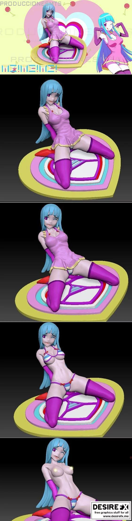 MEMEME动漫角色3D打印模型|Girl from MEMEME