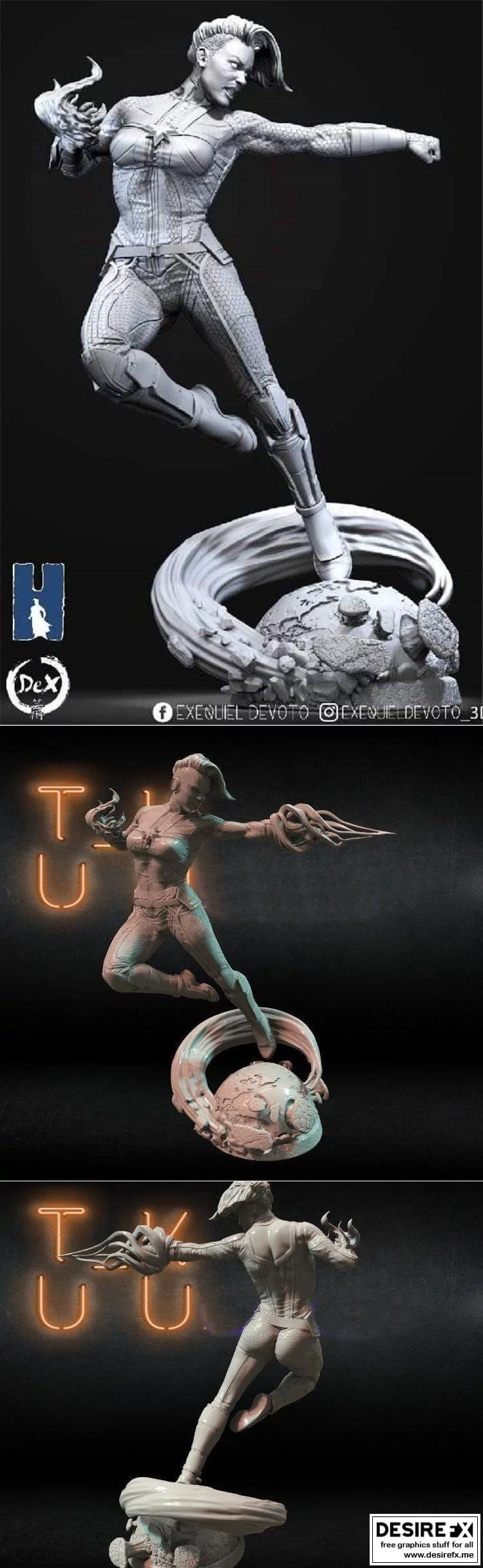 漫威电影《惊奇队长》3D打印模型|Captain Marvel