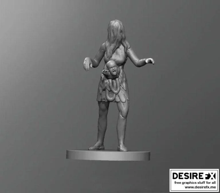 僵尸母亲 3D打印模型|Zombie Mother