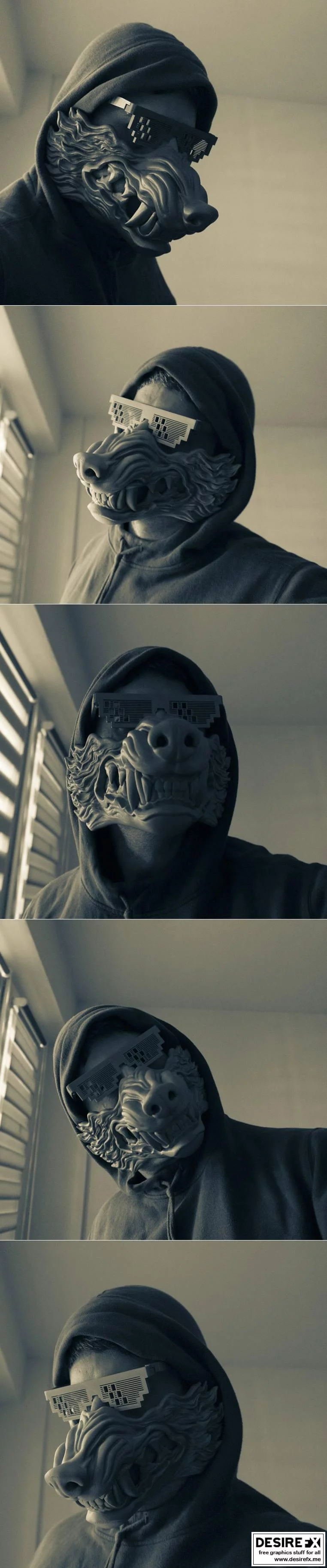 狼面具3D打印模型|Wolf Mask