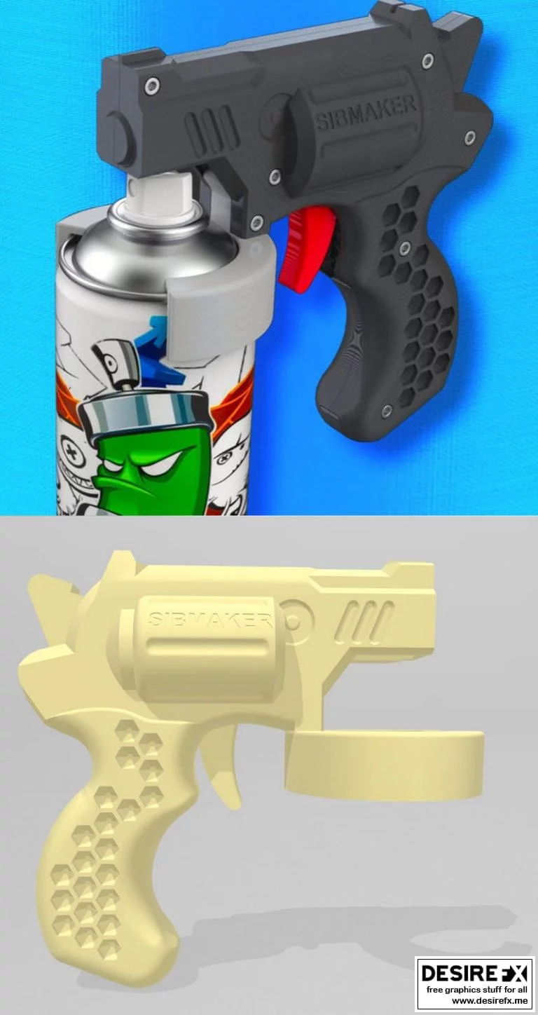 喷枪工作室-攻壳机动队-草薙素子 3D打印模型|Spray gun