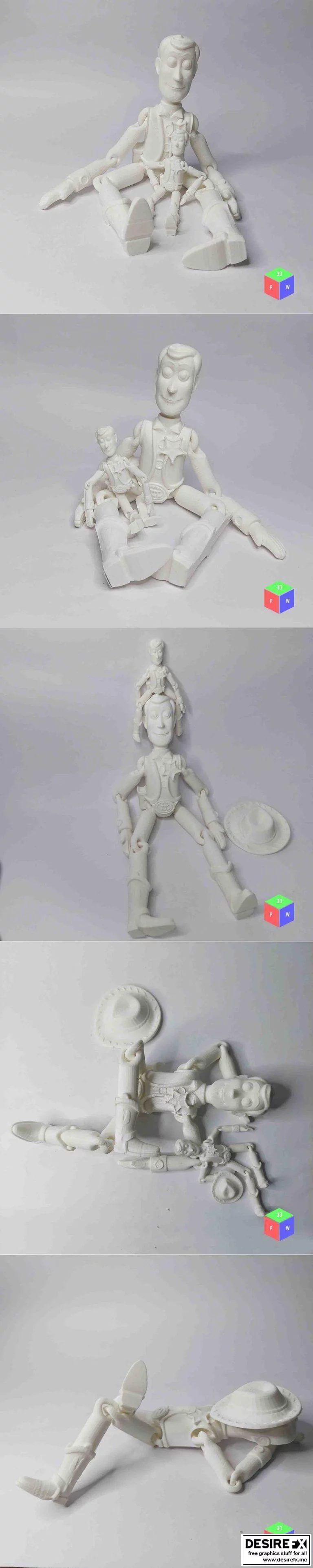 玩具总动员 articulated 木头人 3D打印模型|Toy Story Articulated Woody