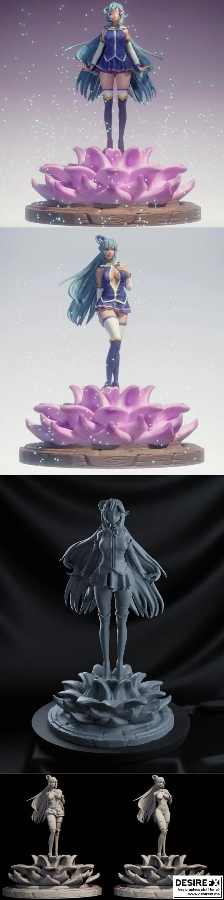 Aqua-水之幻境-小水滴3D打印模型|Aqua