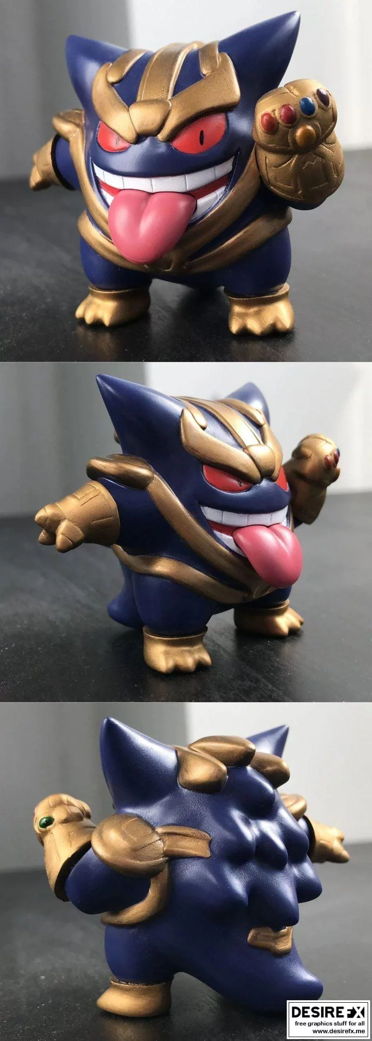 泰坦尼克号Gengar 3D打印模型|Thangar (Thanos Gengar)