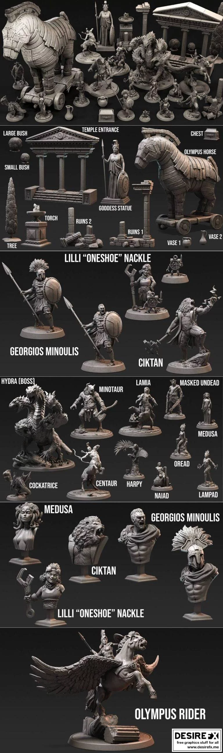 洛特工作室幻想世界——2021年四月奇幻角色3D打印模型集|Loot Studios Fantasy – April 2021