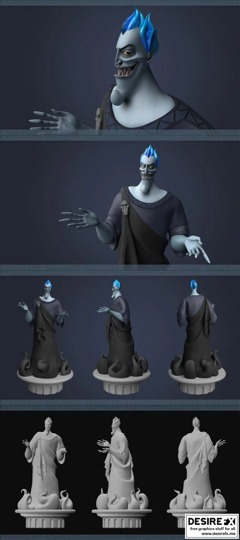 哈迪斯雕像 3D打印模型|Hades Statue