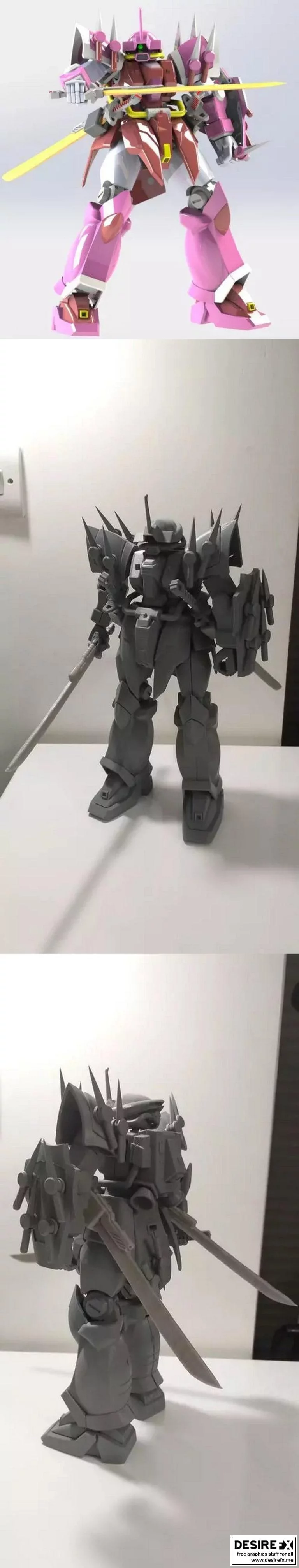 Ms-08Tx-s Efreet Schneider 3D打印模型|1-144 Ms-08Tx-s Efreet Schneid