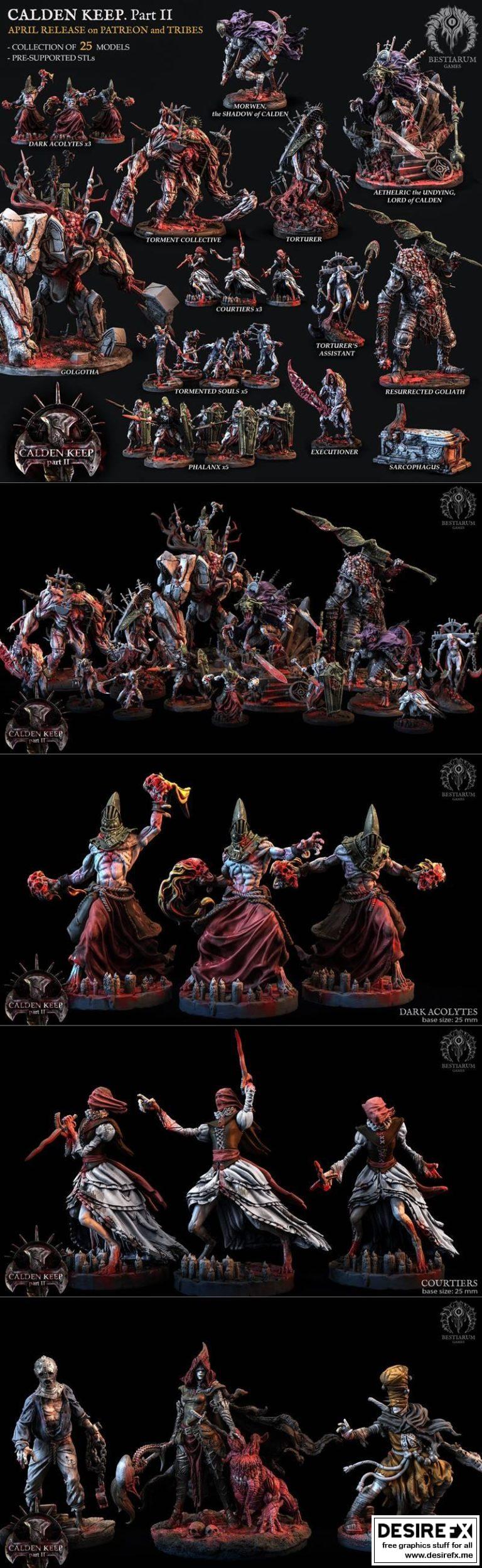 Bestiarum迷你模型·卡登堡第二部分·2022年4月|Bestiarum Miniatures – Calden Keep Part II April 2022