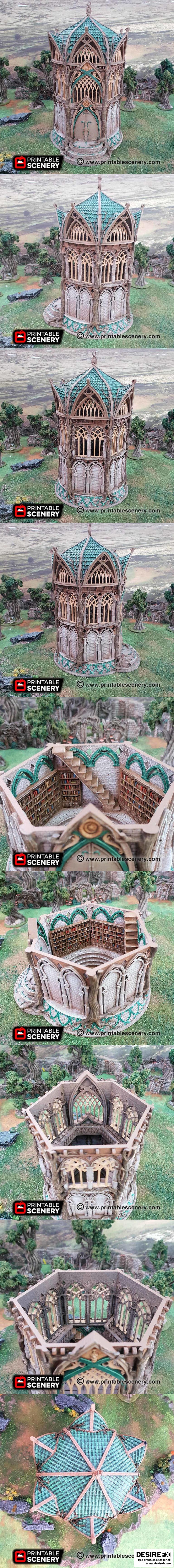 伊索莉亚图书馆 3D打印模型|Printable Scenery – Library Of Ithillia