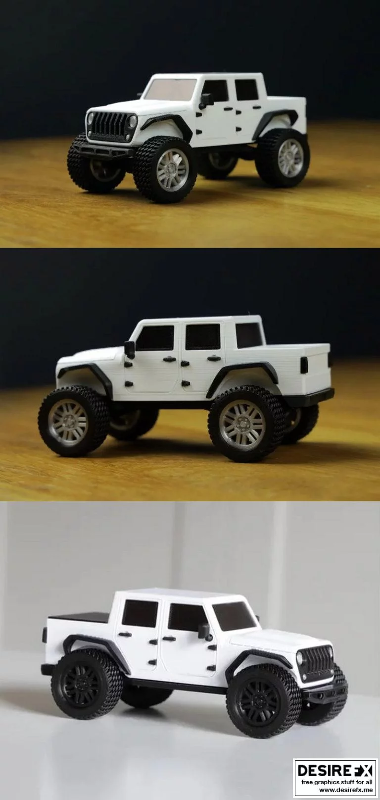 吉普牧马人（斗士）3D打印模型|JEEP Wrangler Truck (Gladiator)