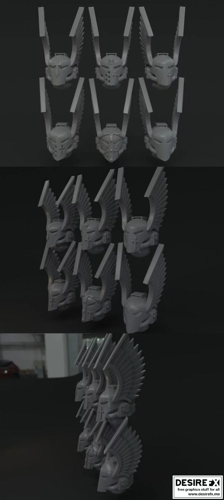 暗黑天使翼盔模型|Gloomy Angels Winged Helmet