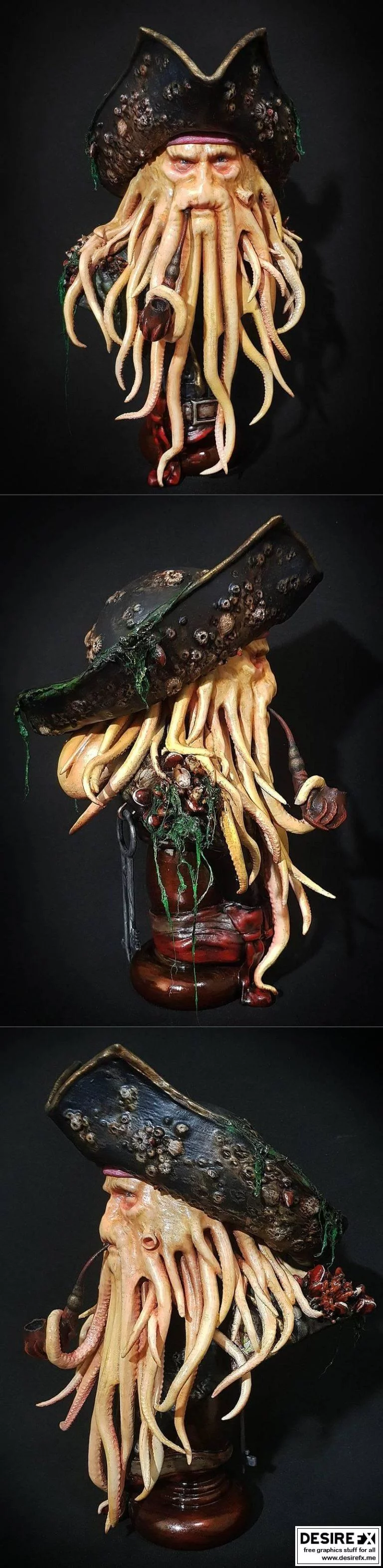 Davy Jones 3D打印模型|Davy Jones Bust