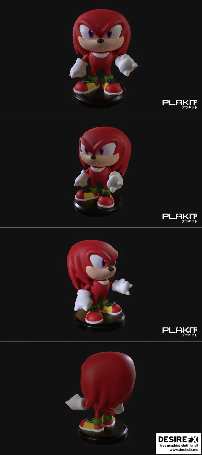 PlaKit  sonic knuckles 3D打印模型|PlaKit Sonic Knuckles