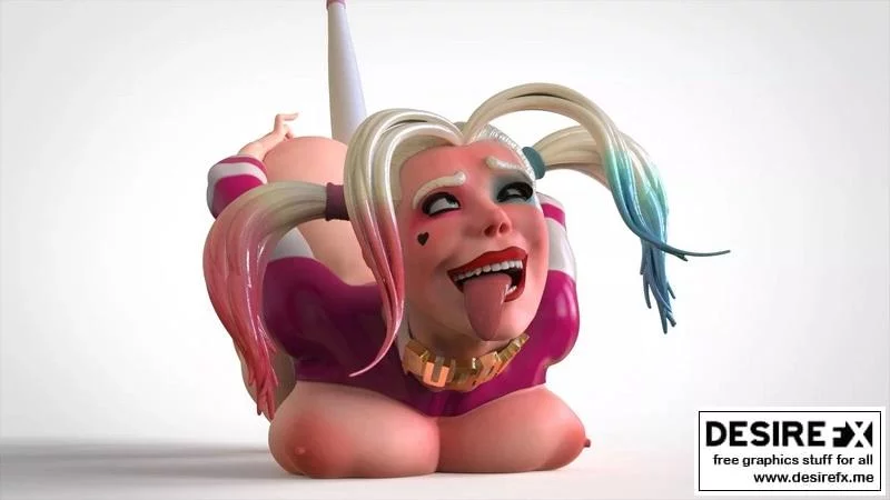 哈莉奎因笔架 3D打印模型|Harley Quinn pen holder – 3D Print Model