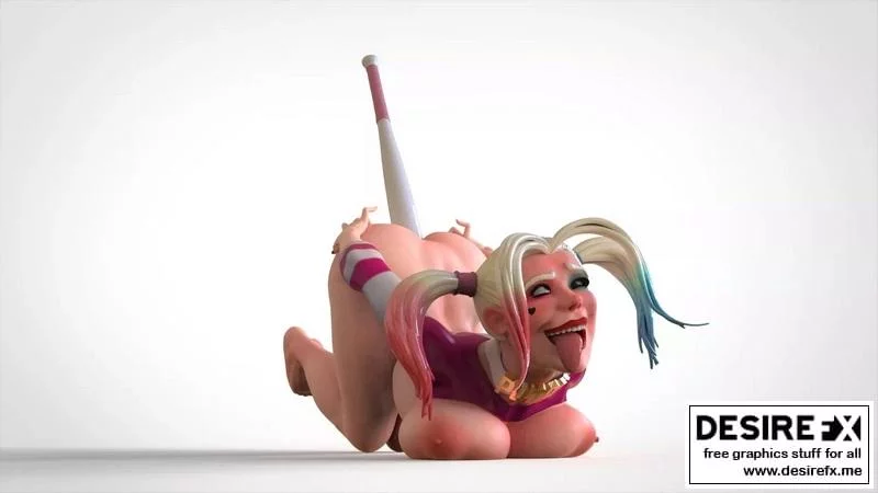 哈莉奎因笔架 3D打印模型|Harley Quinn pen holder – 3D Print Model